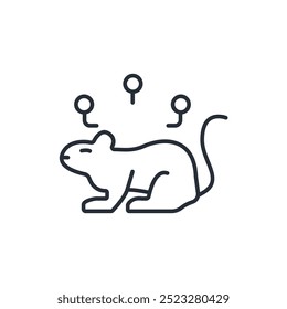 Rat icon. vector.Editable stroke.linear style sign for use web design,logo.Symbol illustration.