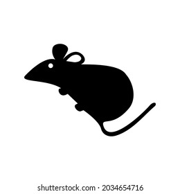 Rat illustration vector icon isolated on white background.