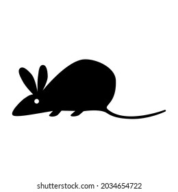 Rat illustration vector icon isolated on white background.