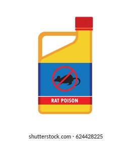 rat killer poison liquid in the bottle concept. vector illustration