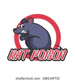 rat killer poison logo. vector illustration