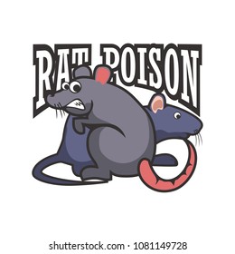 rat killer poison logo. vector illustration