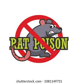 rat killer poison logo. vector illustration