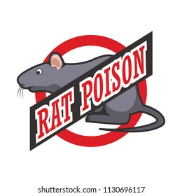 rat killer poison logo. vector illustration