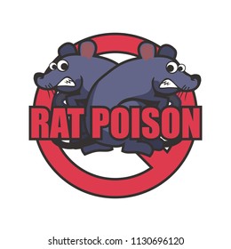 rat killer poison logo. vector illustration