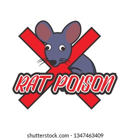 rat killer poison logo. vector illustration
