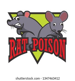 rat killer poison logo. vector illustration