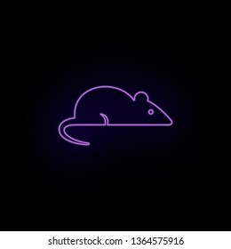 Rat, laboratory, neon icon. Biotechnology and Science, Chemical laboratory. Can be use infographic and presendation - Vector icon