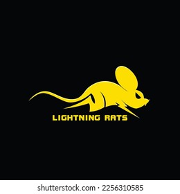 diseño del logotipo de la marca de rayas de rata