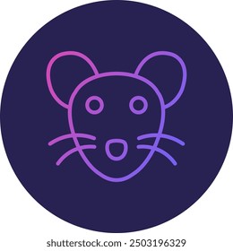 Rat Line Gradient Icon Design