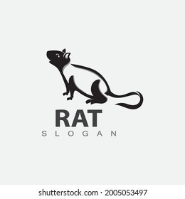 Rat line unique animal logo icon designs template vector
