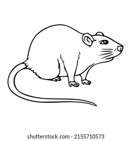 4,507 Cartoon Illustration Outline Rat Vector Images, Stock Photos 