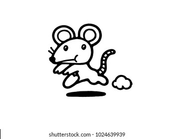 Rat logo black isolate on white background. Rat vector template concept illustration.