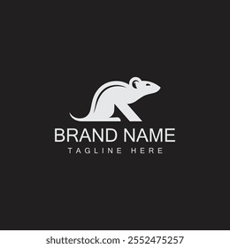 Rat Logo and icon design with vector template
