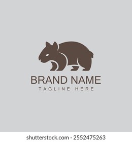 Rat Logo and icon design with vector template
