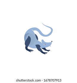 Designvorlagen für Vektorillustrationen mit dem Rattenlogo