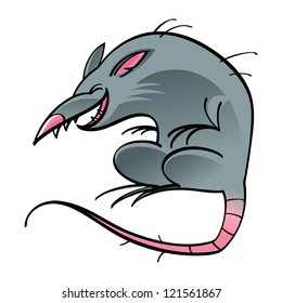 Rat mouse cartoon character gutter street animal rodent