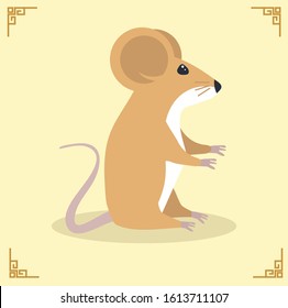 Rat Mouse Character Vector Illustration