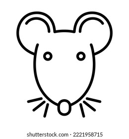 Rat, Mouse, Mouse Face Icon Logo Design Vector Template Illustration Sign And Symbol Pixels Perfect