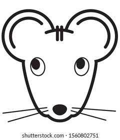Rat or mouse icon. Vector illustration