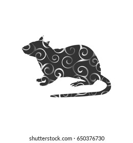 Rat mouse rodent color silhouette animal
