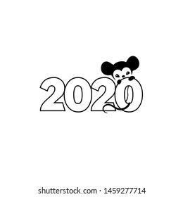 Rat mouse as symbol for year 2020 by Chinese