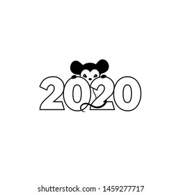 Rat mouse as symbol for year 2020 by Chinese