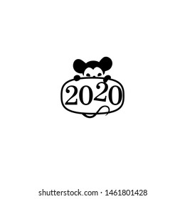 Rat mouse as symbol for year 2020 by Chinese