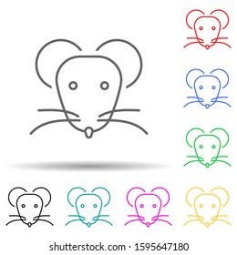 rat multi color style icon. Simple thin line, outline vector of Scientifics study icons for ui and ux, website or mobile application