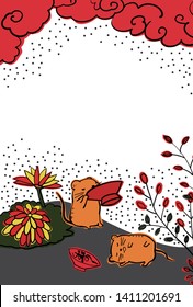  Japanese rat New Year card