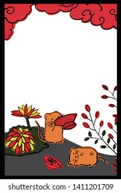  Japanese rat New Year card