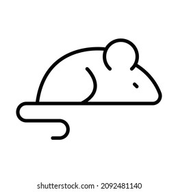 Rat Outline Icon Animal Vector