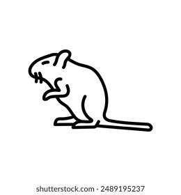 Rat Outline Icon, Vector illustration