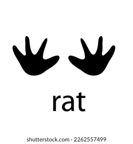 Rat Paw Logo design vector illustration design template.eps
