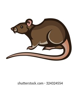 rat pest vector drawing home parasite - set of household pests in pure style