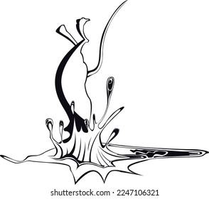 rat plunging under the sea