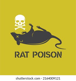 rat poison illustration, poison graphic information, vector art.