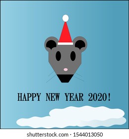 rat with rad hat new year 2020