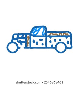 Vector del bosquejo del icono del doodle del coche de la barra de la rata. Ilustración aislada del símbolo