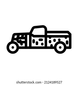 rat rod car line icon vector. rat rod car sign. isolated contour symbol black illustration