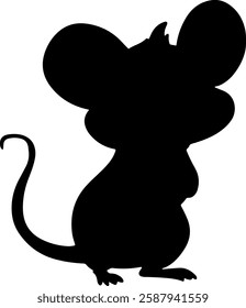 Rat silhouette illustration vector design.