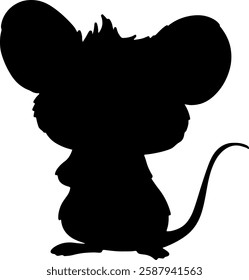 Rat silhouette illustration vector design.