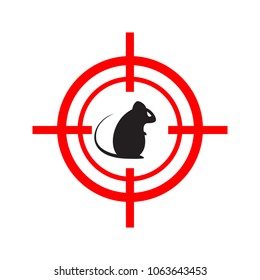 Rat silhouette inside cross Target 