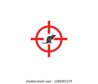 Rat silhouette logo design graphic