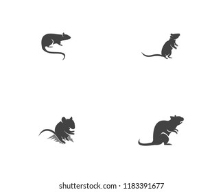 Rat silhouette logo design graphic