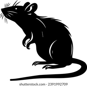 Rat Silhouettes, Small Rat Vector