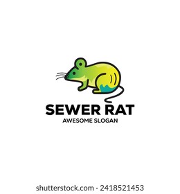 rat simple mascot logo design illustration