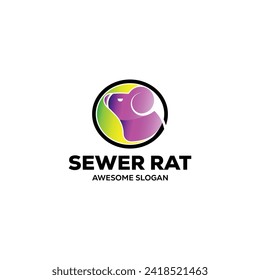 rat simple mascot logo design illustration