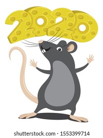 Rat the symbol of the new year 2020 on the Chinese calendar.