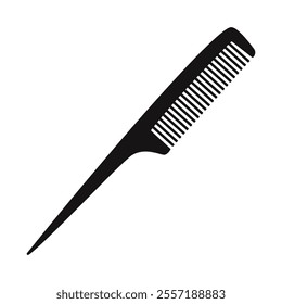 Rat tail hair comb. Hairdressing professional tool and hair styling accessory